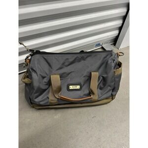 GOBI Duffel Bag Graphite Tan Webbing USA Made Ballistic Nylon Leather